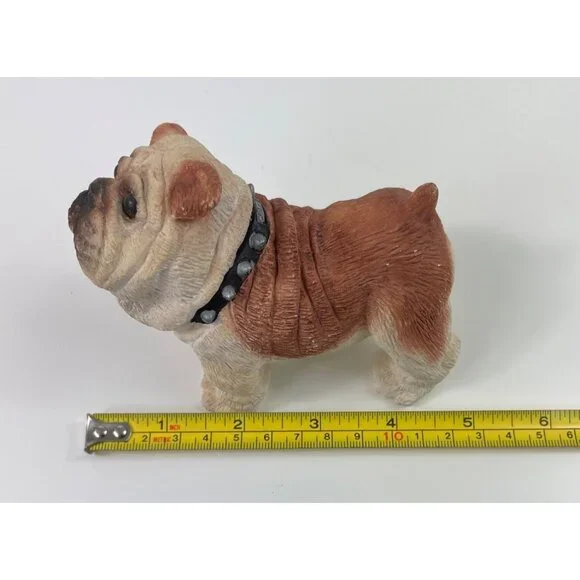 English Bulldog Resin Figurine Spiked Collar - Picture 11 of 11